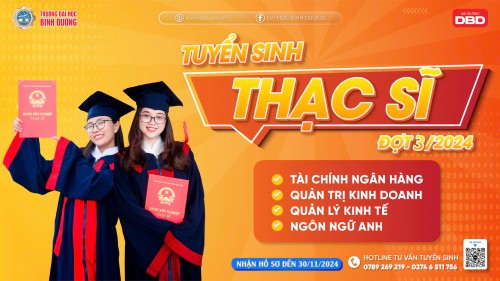 Tuyển sinh trình độ thạc sĩ đợt 3 năm 2024