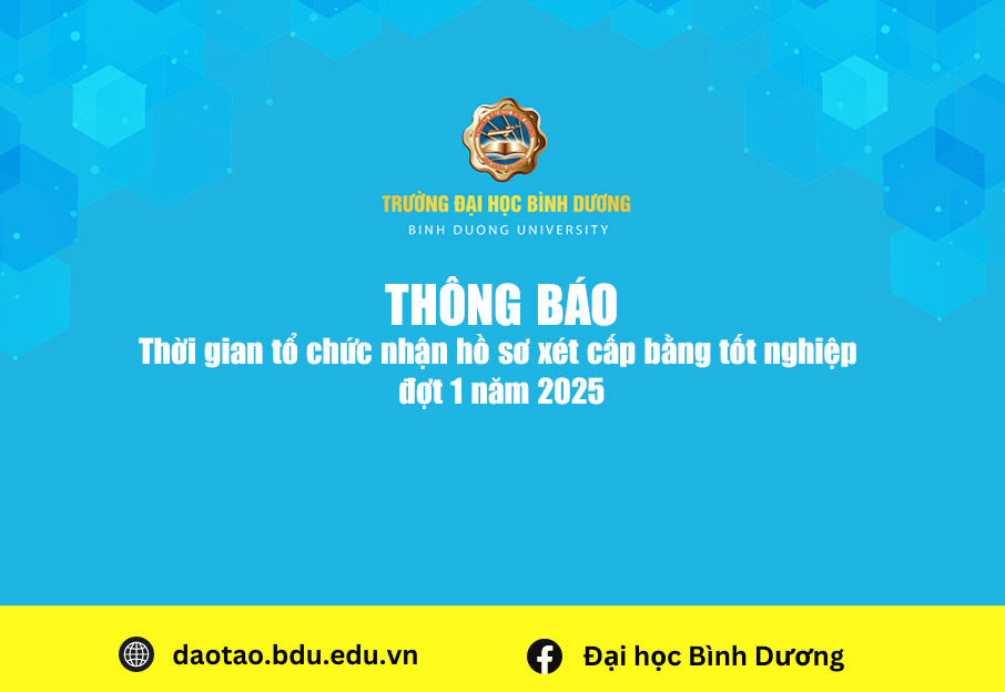 TB Thời gian tổ chức nhận hồ sơ xét cấp bằng tốt nghiệp đợt 1 năm 2025