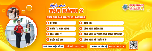Thông báo tuyển sinh Văn bằng 2 năm 2025