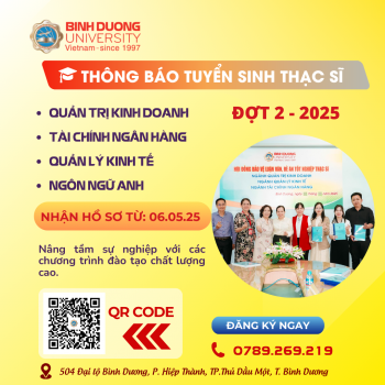Thông báo tuyển sinh trình độ thạc sĩ đợt 2 năm 2025