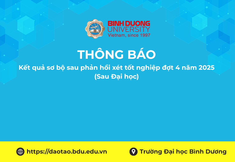 Kết quả sơ bộ sau phản hồi xét tốt nghiệp đợt 4 năm 2025 (Sau Đại hoc)