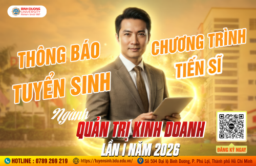 Thông báo tuyển sinh đào tạo trình độ tiến sĩ đợt 1 năm 2026