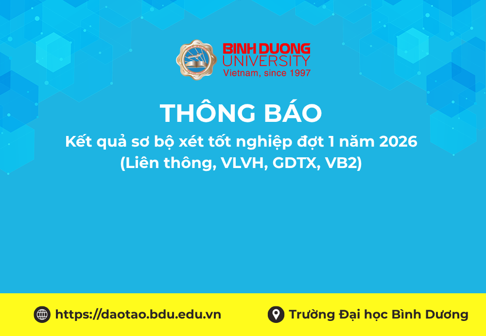 Kết quả sơ bộ xét tốt nghiệp đợt 1 năm 2026   Liên thông, VLVH, GDTX, VB 2