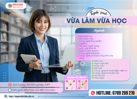 Tuyển sinh trình độ đại học, hình thức đào tạo vừa làm vừa học, đợt 2 năm 2026