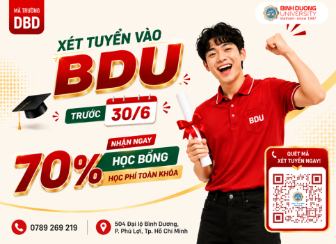 Trường Đại học Bình Dương chính thức mở cổng xét tuyển online