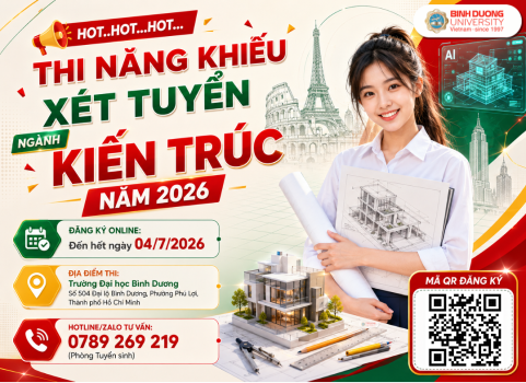 Thông báo về kỳ thi năng khiếu xét tuyển ngành kiến trúc năm 2026