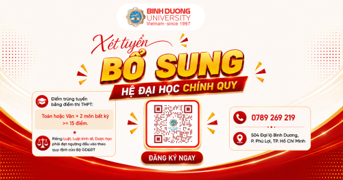 Trường Đại học Bình Dương chính thức nhận hồ sơ xét tuyển bổ sung năm 2026