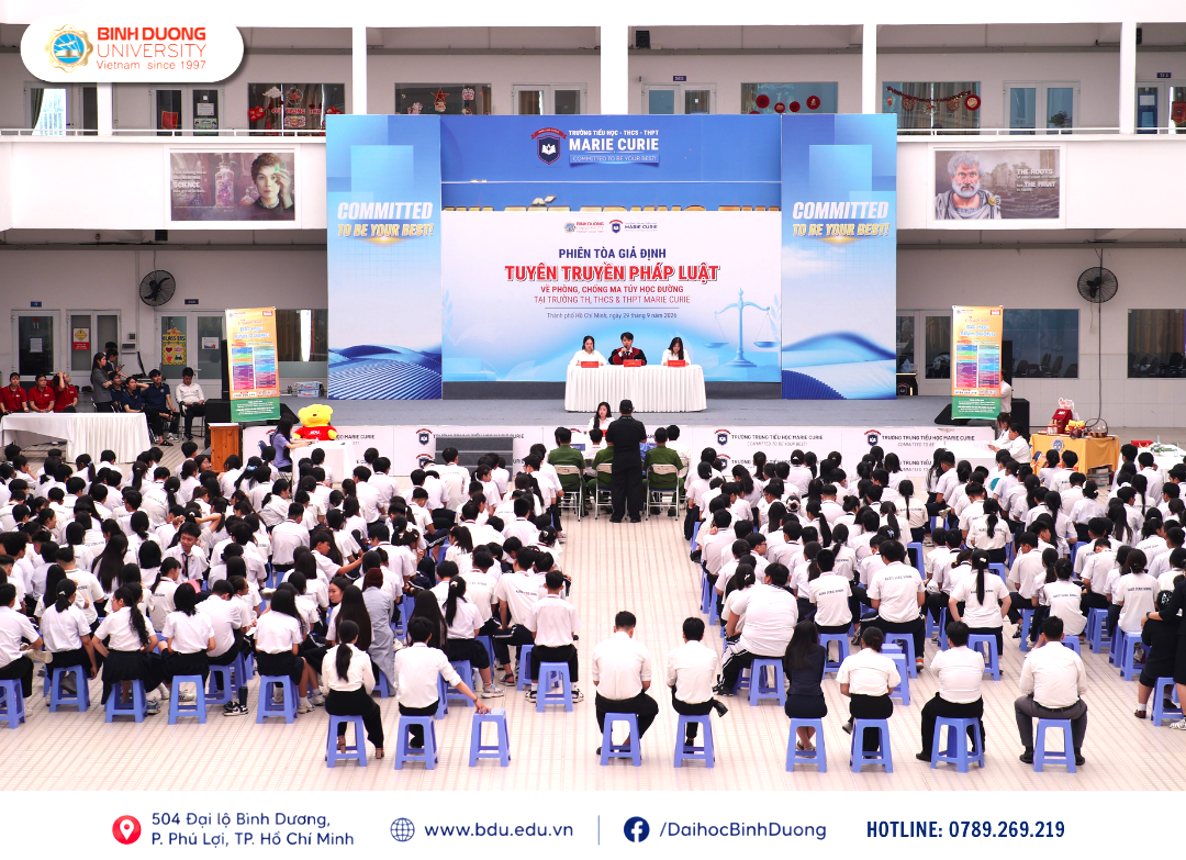 PHIÊN TÒA GIẢ ĐỊNH – BÀI HỌC PHÁP LUẬT TRỰC QUAN VỀ PHÒNG, CHỐNG MA TÚY HỌC ĐƯỜNG 1