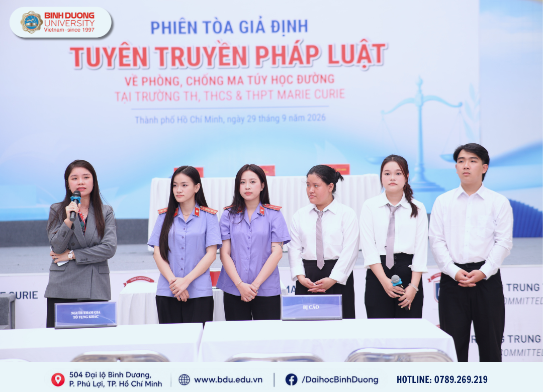 PHIÊN TÒA GIẢ ĐỊNH – BÀI HỌC PHÁP LUẬT TRỰC QUAN VỀ PHÒNG, CHỐNG MA TÚY HỌC ĐƯỜNG 7