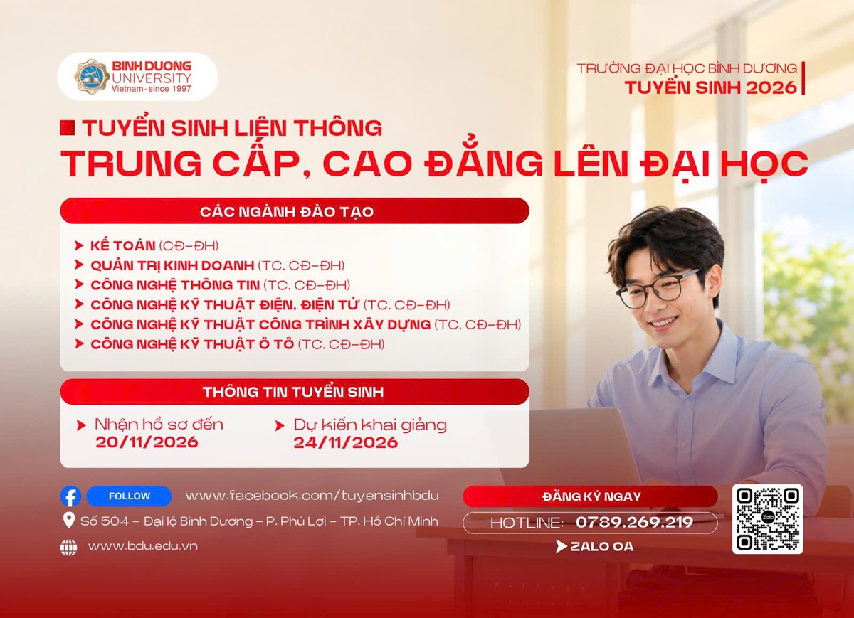 TUYỂN SINH LIÊN THÔNG ĐỢT 3 2026