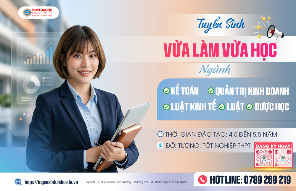 Tuyển sinh trình độ đại học, hình thức đào tạo vừa làm vừa học đợt 3 2026